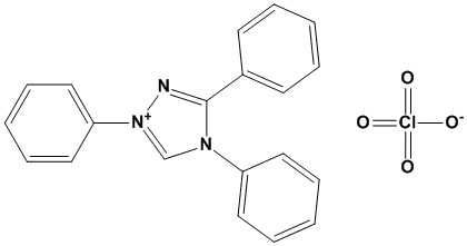 Molecular Structure of 31613-03-3 (1H-1,2,4-Triazolium, 1,3,4-triphenyl-, perchlorate)